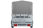 Grande remorque 230×125 avec bâche haute grise, ridelles grillagées et roue jockey – Garden Trailer 230 KIPP – Image 7