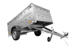 Grande remorque 230×125 Garden Trailer 230 KIPP avec bâche grise et rehausses