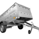 Grande remorque 230×125 Garden Trailer 230 KIPP avec bâche grise et rehausses