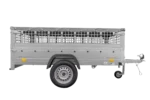 Grande remorque 230×125 avec bâche plate, ridelles grillagées, roue jockey et tiges de support bâche – Garden Trailer 230 KIPP – Image 7