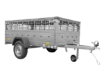 Grande remorque 230×125 avec bâche plate, ridelles grillagées, roue jockey et tiges de support bâche – Garden Trailer 230 KIPP – Image 5