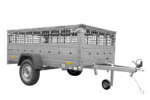 Grande remorque 230×125 Garden Trailer 230 KIPP avec bâche plate, ridelles grillagées et roue jockey – Image 5