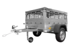 Petite remorque à vendre – Garden Trailer 150 KIPP [avec bâche plate grise, roue jockey] – Image 5