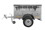 Petite remorque à vendre – Garden Trailer 150 KIPP [avec bâche plate grise, roue jockey] – Image 4