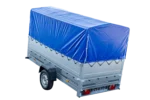 REMORQUE 264 KIPP AVEC ROUE JOCKEY, CÔTÉS RIDELLES SUPPLÉMENTAIRES, CHÂSSIS H-800 ET BACHE BLEUE – Image 2