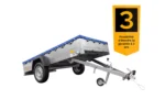 REMORQUE DE JARDIN 264 KIPP AVEC ROUE JOINTE, CHÂSSIS H-0 ET BÂCHE BLEUE – Image 2