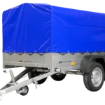 REMORQUE DE JARDIN UNITRAILER 264/2 KIPP AVEC ROUE DE SUPPORT, CHÂSSIS H-800 ET COUVERCLE BLEU