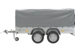REMORQUE DOUBLE ESSIEUX UNITRAILER 264/2 KIPP AVEC ROUE JOCKEY, ARCEAU ET bâche GRISE – Image 5