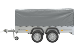 Remorque double essieux UNITRAILER 264/2 KIPP avec bâche grise et roue jockey – Image 5