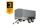 Remorque double essieux UNITRAILER 264/2 KIPP avec bâche grise et roue jockey – Image 3