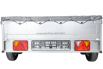 Remorque UNITRAILER 264/2 KIPP avec roue jockey et bâche grise – Image 6