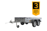 Remorque UNITRAILER 264/2 KIPP avec roue jockey et bâche grise – Image 2