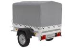 Remorque 1 essieu 150×106 bâche + arceau, PTAC 500 kg Garden Trailer 150 KIPP [avec roue jockey] – Image 2