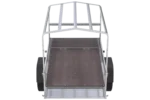 Remorque 1 essieu 150×106 bâche + arceau, PTAC 500 kg Garden Trailer 150 KIPP [avec roue jockey] – Image 6