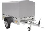 Remorque 750 kg 200 x 125 avec bâche haute et arceau Garden Trailer 201 KIPP