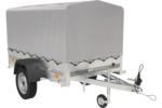 Remorque 750 kg 201 KIPP – 200×125 cm avec bâche haute et arceau