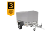Remorque 750 kg 200 x 125 avec bâche haute et arceau Garden Trailer 201 KIPP – Image 3
