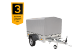 Remorque 750 kg 201 KIPP – 200×125 cm avec bâche haute et arceau – Image 3