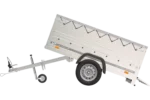Remorque Garden Trailer 200 Kipp avec roue jockey, rehausses, châssis H-0 et bâche grise – Image 6