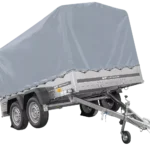 Remorque à deux essieux 264×150 UNITRAILER GARDEN 265/2 KIPP avec châssis H-1100 et bâche grise