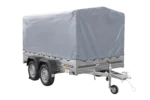 Remorque à deux essieux 264×150 UNITRAILER GARDEN 265/2 KIPP avec châssis H-1100 et bâche grise – Image 5