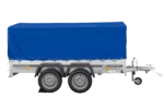 Remorque à deux essieux 264×150 UNITRAILER GARDEN 265/2 KIPP avec châssis H-800 et bâche bleue – Image 6