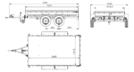 Remorque double essieux UNITRAILER 264/2 KIPP avec bâche grise – Image 2