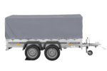 Remorque double essieux UNITRAILER 264/2 KIPP avec bâche grise – Image 3