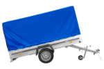 Remorque simple essieu UNITRAILER 264 KIPP avec bâche bleue – Image 3
