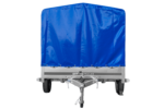 Remorque simple essieu UNITRAILER 264 KIPP avec bâche bleue – Image 4