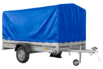 Remorque simple essieu UNITRAILER 264 KIPP avec bâche bleue – Image 6