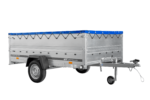Remorque simple essieu 264×150 UNITRAILER GARDEN 265 KIPP avec ridelles BIS, châssis H-0 et bâche bleue – Image 7