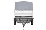 Remorque simple essieu UNITRAILER 264 KIPP avec bâche grise – Image 4