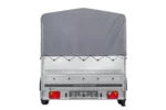 Remorque à essieu simple 264×150 UNITRAILER GARDEN 265 KIPP avec ridelles supplémentaires, arceau H-800 et bâche grise – Image 6