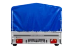Remorque à un essieu 264×150 UNITRAILER GARDEN 265 KIPP avec arceau H-800 et bâche bleue – Image 3