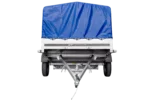 Remorque à un essieu 264×150 UNITRAILER GARDEN 265 KIPP avec arceau H-800 et bâche bleue – Image 7