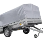Remorque à un essieu 264×150 UNITRAILER GARDEN 265 KIPP avec arceau H-800 et bâche grise