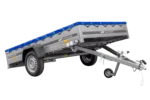 Remorque à un essieu 264×150 UNITRAILER GARDEN 265 KIPP avec châssis H-0 et bâche bleue
