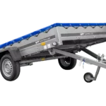 Remorque à un essieu 264×150 UNITRAILER GARDEN 265 KIPP avec châssis H-0 et bâche bleue