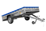 Remorque simple essieu 264×150 UNITRAILER GARDEN 265 KIPP avec châssis H-0 et bâche bleue