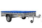 Remorque simple essieu 264×150 UNITRAILER GARDEN 265 KIPP avec châssis H-0 et bâche bleue – Image 3