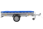 Remorque à un essieu 264×150 UNITRAILER GARDEN 265 KIPP avec châssis H-0 et bâche bleue – Image 4