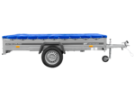 Remorque simple essieu 264×150 UNITRAILER GARDEN 265 KIPP avec châssis H-0 et bâche bleue – Image 4