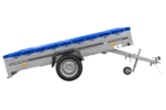 Remorque à un essieu 264×150 UNITRAILER GARDEN 265 KIPP avec châssis H-0 et bâche bleue – Image 6