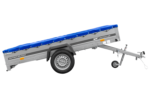 Remorque simple essieu 264×150 UNITRAILER GARDEN 265 KIPP avec châssis H-0 et bâche bleue – Image 6