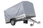 Remorque à un essieu  264×150 UNITRAILER GARDEN 265 KIPP avec châssis H-1100 et bâche grise