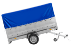 Remorque 1 essieu 264×150 UNITRAILER GARDEN 265 KIPP avec ridelles BIS et bâche bleue – Image 7
