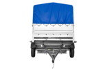 Remorque 1 essieu 264×150 UNITRAILER GARDEN 265 KIPP avec ridelles BIS et bâche bleue – Image 4