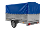 Remorque 1 essieu 264×150 UNITRAILER GARDEN 265 KIPP avec ridelles BIS et bâche bleue – Image 5