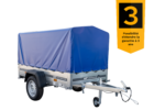 Remorque bagagère 200 KIPP – Bâche haute bleue, arceau et roue jockey – Image 2